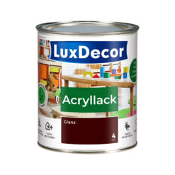 Emalia akrylowa 0,75L LuxDecor Lakier do metalu i drewna Połysk (04) Heiße Schokolade/Gorąca czekolada