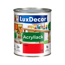Emalia akrylowa 0,75L LuxDecor Lakier do metalu i drewna Połysk (12) Rote Perlen/Czerwone perły