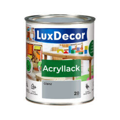 Emalia akrylowa 0,75L LuxDecor Lakier do metalu i drewna Połysk (20) Morgennebel/Poranna mgła