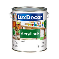 Emalia akrylowa 2,2L LuxDecor Lakier do metalu i drewna Połysk (02) Weißer Kristall/Biały kryształ