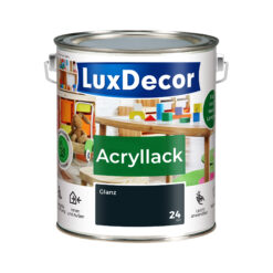 Emalia akrylowa 2,2L LuxDecor Lakier do metalu i drewna Połysk (24) Gehärteter Stahl/Stal hartowana