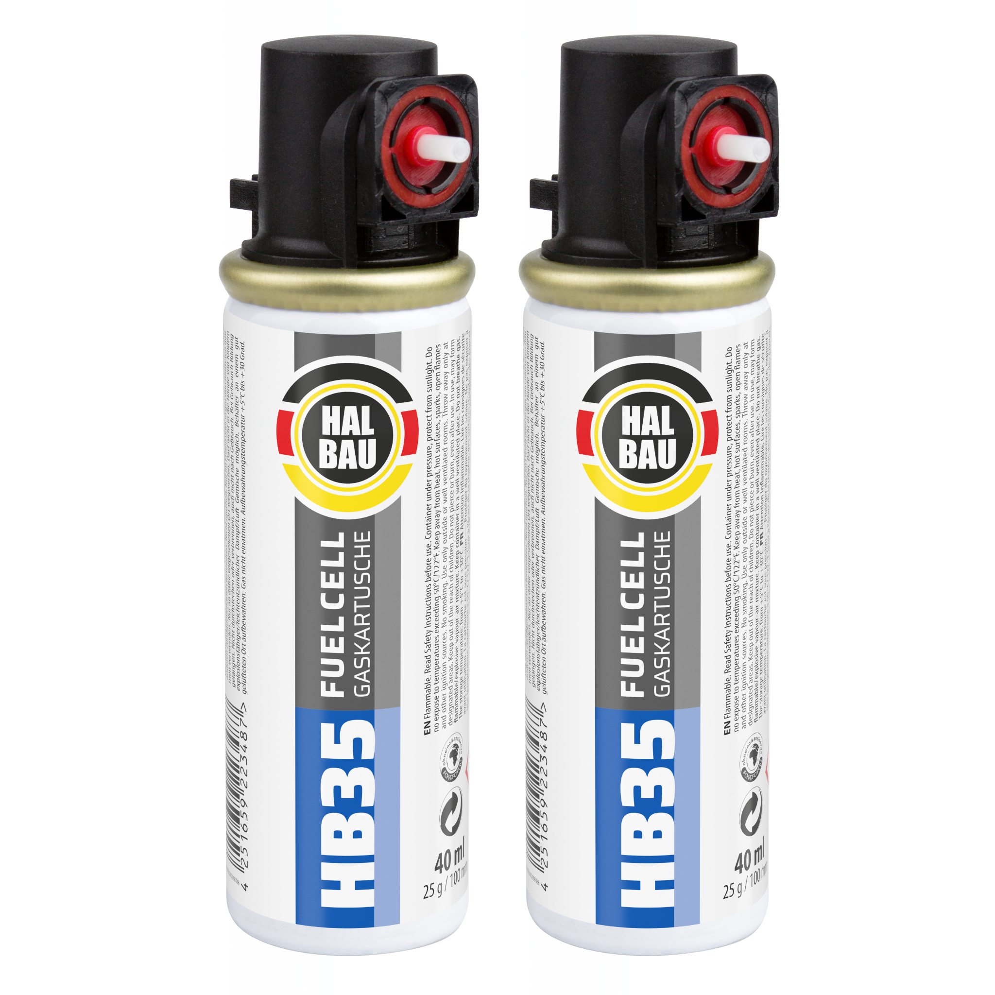 Gaz do-gwoździarek-gazowych-Halbau-HB35-2 Gaz do Sztyfciarek i Gwoździarek Gazowych HALBAU 2 szt. Nabój do Gwoździarek 100mm 40ml 25g Nabój Gazowy HB35