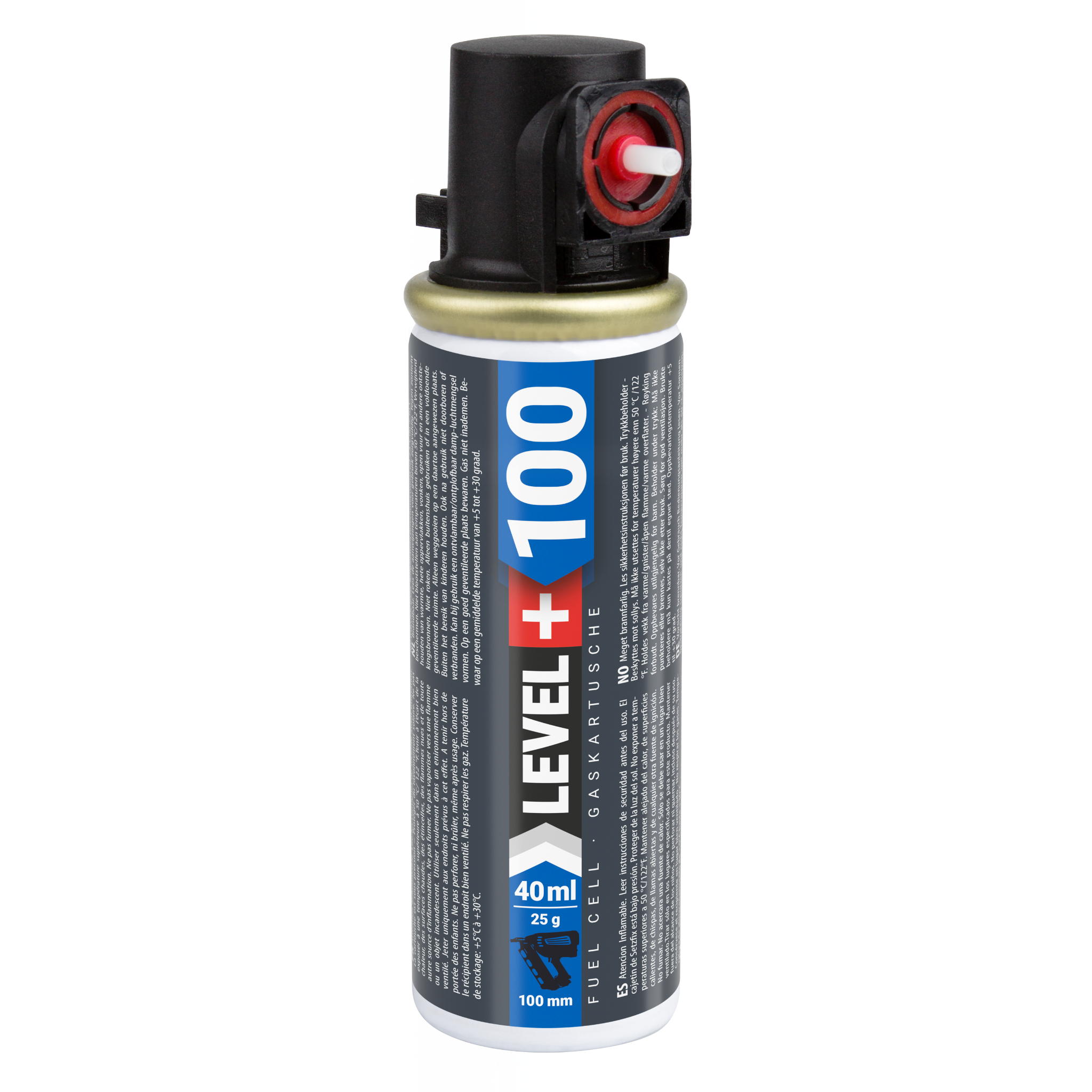 Gaz do-gwoździarek-gazowych-Level-Plus-100-1 Gaz do Sztyfciarek i Gwoździarek Gazowych LEVEL+ 10 szt. Nabój do Gwoździarek 100mm 40ml 25g Nabój Gazowy L+100