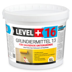 Grunt pod tynki i gładzie na podłoża chłonne LEVEL+ 5L koncentrat 1:3 L+16