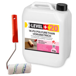 Podkład poliuretanowy 1K PU podkład wstępny 5kg środek blokujący wilgoć + wałek 10cm LEVEL+20
